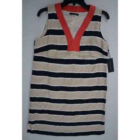 Tommy Hilfiger Women’s Sz 6 (Small) Striped Colorblocked Linen Shift Dress $109+ - Picture 7 of 13